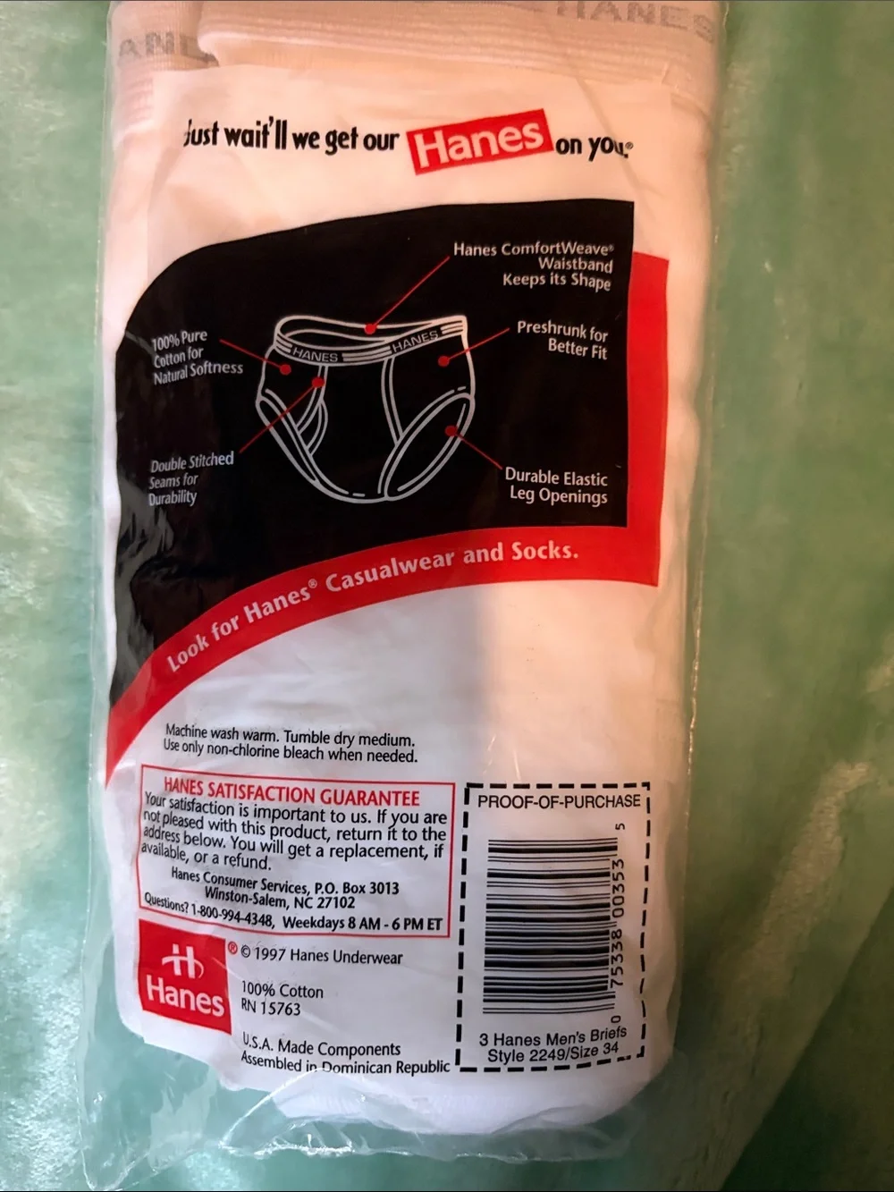 Hanes White Men’s Briefs - 3 Pack